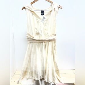 Her Universe Star Wars Obi Wan Kenobi Cream High Low Dress With Hood and Corset